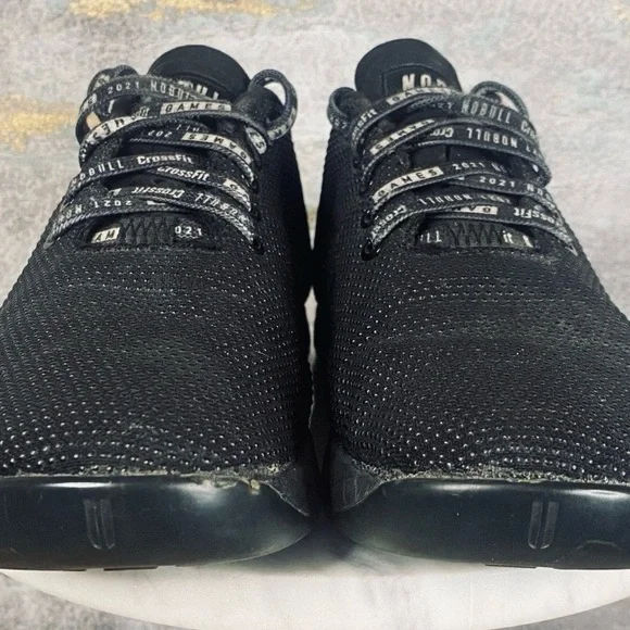 NOBULL Black White Trainer CrossFit Workout Gym Run Sneakers Shoes-Mens 11.5